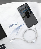 3IN1 60W 3.3FT USB C Câble de charge tressé USB a vers USB C Cordon de charge rapide de type C Compatible avec Apple iPhone 16 Pro