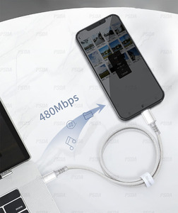 3in1 60W 3.3ft USB C sạc cáp bện USB A để USB C Cáp sạc nhanh Loại C dây tương thích với Apple iPhone 16 Pro - Product Image 6