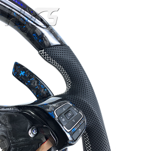 Volante Deportivo Personalizado de Fibra de Carbono con LED para Mejorar el Interior del Coche, Compatible con VW <span class=keywords><strong>Golf</strong></span> MK 6 7 <span class=keywords><strong>8</strong></span> GTI GTD <span class=keywords><strong>GTE</strong></span> R Polo - Product Image 3