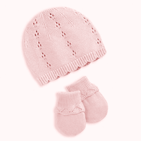 Conjunto de gorro y manoplas de punto de bebé de algodón 100%, accesorios bonitos y suaves