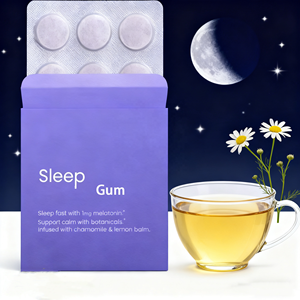 Tùy chỉnh nhãn hiệu riêng ngủ kẹo cao su Melatonin Gaba đường miễn phí bình tĩnh tốt hơn ngủ miễn phí phần còn lại & thư giãn bổ sung bạc hà ngủ kẹo cao su - Product Image 5