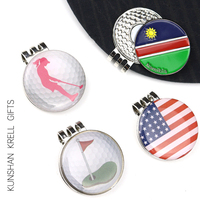 Épingles de revers en métal émaillé doux avec logo personnalisé pour chapeaux Clips magnétiques pour chapeaux Marqueurs de balles pour golf Marqueur de balles logo personnalisé