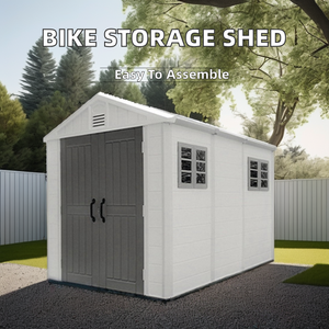 6x4 piedi porta chiusa in resina all'esterno dell'edificio di stoccaggio in plastica 6x4 piedi deposito attrezzi da giardino capannone - Product Image 3