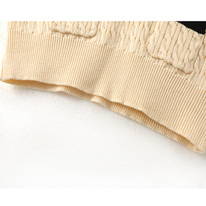 Printemps Nouveau v Col Rabattu Contraste Couleur <span class=keywords><strong>Gilet</strong></span> Tricoté Avec Poches - Product Image 6