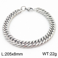 Brazalete y Pulseras de Bisutería, Estilo Hip-Hop, Chapado en Oro de 18K, Brazalete Grueso, Accesorio de Muñeca para Mujer/Hombre