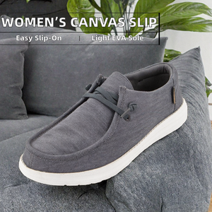 Mocassins en toile pour femmes, chaussures plates décontractées, respirantes et confortables - Product Image 2