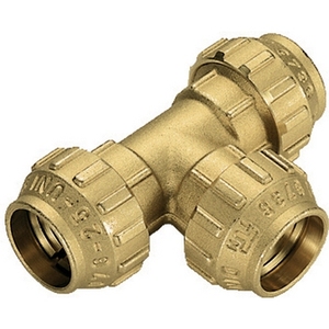 ข้อต่อทองเหลืองแบบสามทาง 32 มม. สำหรับระบบน้ำในสวน - Product Image 1