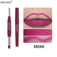Crayon à Lèvres Double Pointe Mat 8 Couleurs, Imperméable Longue Tenue, Teintes Nude Velours, Maquillage Cosmétique pour les Lèvres – Vente en Gros