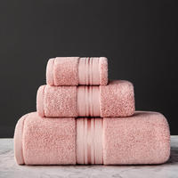 Lot de 3 serviettes en coton de qualité supérieure pour la maison et les hôtels Ensemble de serviettes de bain pour le visage et les mains.