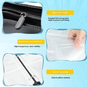 Album <span class=keywords><strong>photo</strong></span> portable personnalisable grande capacité, étanche, à fermeture éclair, quatre compartiments, pour collection de cartes <span class=keywords><strong>Pokémon</strong></span> - Product Image 4