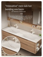 Ensembles de meubles de salle de bain moderne, fournisseur de haute qualité, miroir de coiffeuse, armoire de salle de bain en bois massif avec double vasque