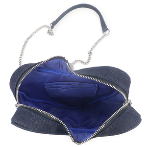 Sac bandoulière rétro en jean pour femme, grande capacité, style coréen, avec fermeture éclair et bandoulière, motif cœur mignon - Product Image 6