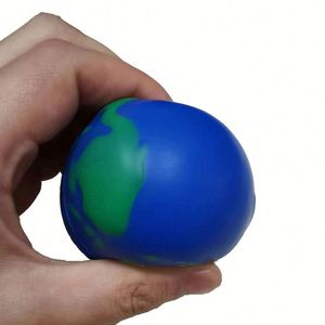 Factory Supply Earth Globe Shape Stress Ball PU Soft Foam Promotional Ball - Product Image 1