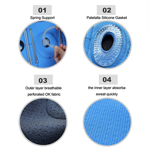 Có Thể Điều Chỉnh Thể Thao Cú Đúp Đầu Gối Với Hai Bên Đôi Suối Nước Mở Xương Chè Chống-Trượt Đầu Gối Hỗ Trợ Tập Thể Dục Và Tập Thể Dục Bảo Vệ Đầu Gối - Product Image 5