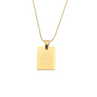 Collier ras du cou DIY avec pendentif carré lisse, chaîne de clavicule, accessoire de mode pour femme, vente en gros
