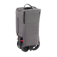Chariot pliant WZ TC-92 pour le camping en plein air, roues pivotantes, construction métallique, poignée réglable, design compact pour les pique-niques