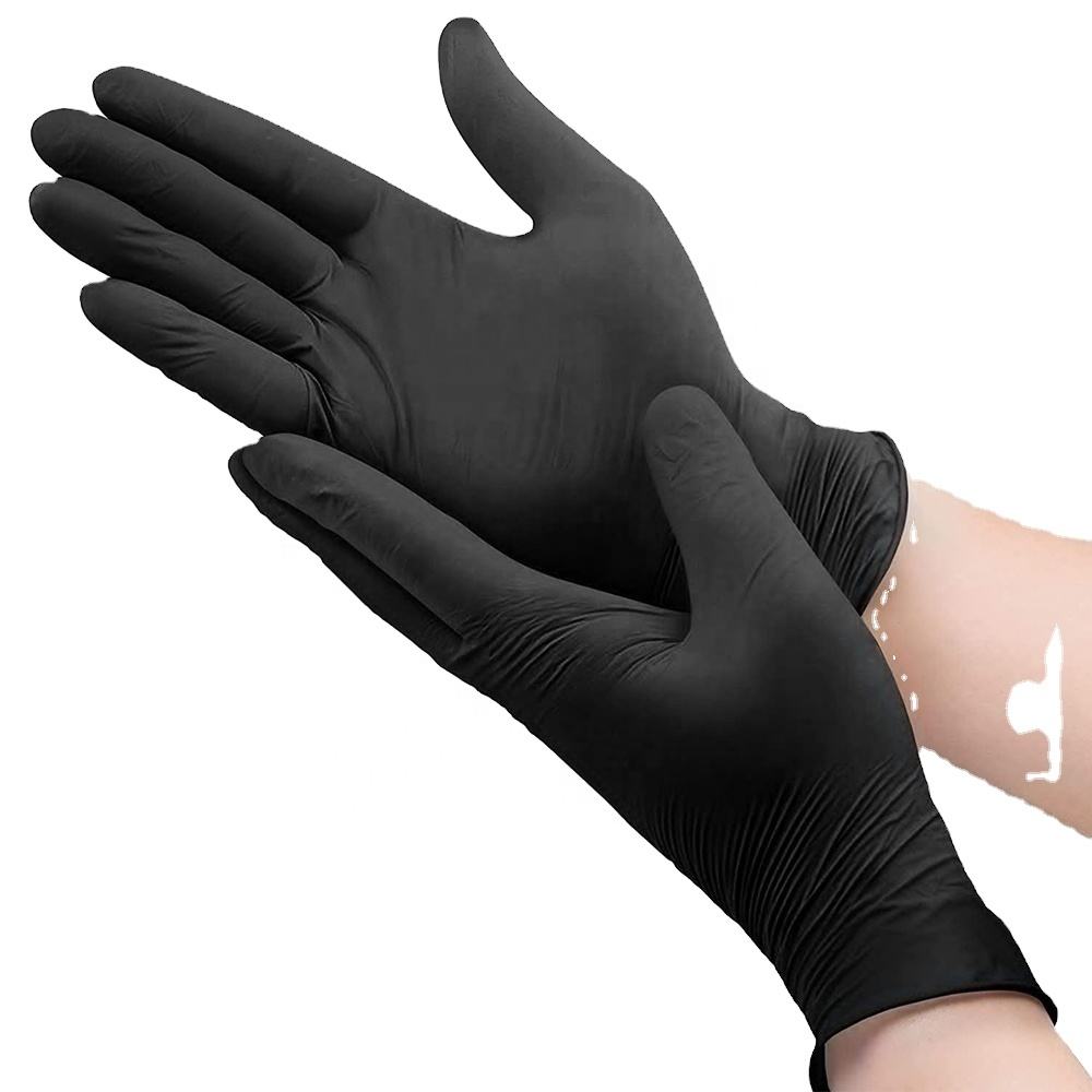 240mm black nitrile glovees en455 standard guantes de nitrilo