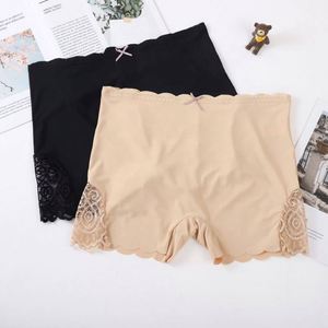 2025 Bragas de seda helada sin marcas, tipo bóxer de encaje antideslizante con entrepierna de algodón, pantalones de seguridad de cuatro esquinas para mujer - Product Image 6