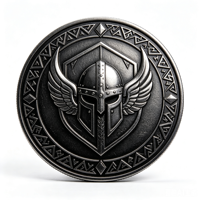 Pièce de collection historique en cuivre de 1 once, de haute qualité, personnalisée, avec casque de Spartan ailé en relief 3D, pièce de défi ronde, personnalisation bienvenue
