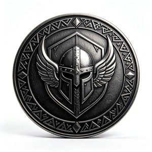 Moneda Conmemorativa Redonda de Cobre de 1oz con Casco Espartano Alado en Relieve 3D de Alta Calidad, Coleccionable Histórico, Personalizable, ¡Bienvenido! - Product Image 1