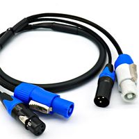 Câble combiné Powercon et XLR 3x1.5 DMX Powercon/Xlr Câble combiné d'alimentation 1m 2m 3m 5m 10m pour l'éclairage de scène