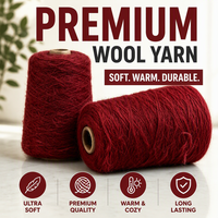 Fil à tricoter et à crocheter en mélange de laine et alpaga, épais, doux, moelleux, chaud, élastique, recyclé, 1/4.2Nm, style poils longs
