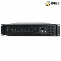 Amplificateur de sonorisation professionnel en rack, de 120W à 2000W, avec contrôle multi-zones, entrées microphone et lecture multimédia