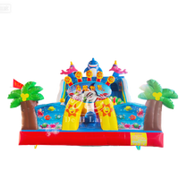 Château sautant gonflable de Noël personnalisé, toboggan gonflable et château sautant pour les enfants commerciaux