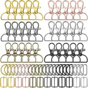 Paxcoo Keychain Bulk With <b>Key</b> Chain Swivel Hook D Rings And Slide Buckles For Handbag <b>Purse</b> Hardware Craft Inch - Product Image 1