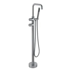Free Standing Bath Shower Mixer Floor Stand Tub Filler Shower Mixer Freestanding Bathtub Faucet