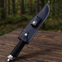 Couteau de chasse Rambo en acier inoxydable, lame à pointe clip, lame dentelée, manche en caoutchouc, qualité industrielle, camping, survie en plein air, ODM