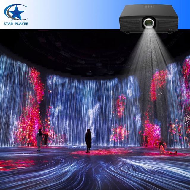 Laser Immersive Wall Floor Projection Interactive 3D Holographic Room Projector Android OS DLP Display Built-in Wi-Fi Remote