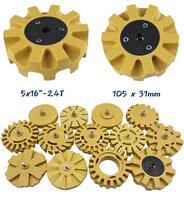 EVERTOOL Outils abrasifs : Roue de gomme en caoutchouc avec bride remplaçable pour l'élimination des décalcomanies, des autocollants et des résidus adhésifs de vinyle automobile
