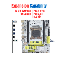 Nouvelle carte mère de jeu pour PC de bureau X99-K9 avec chipset C612, blanche, LGA 2011-3, prend en charge Intel Xeon 4x DDR4 Ram, carte mère X99