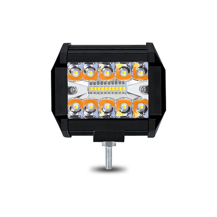 XOVY 3 Inch Offroad 12v 24v 60w Led Work Light Bar With Yellow Lighting for Car Truck 4wd Suv Atv Trailer Pickup 4x4 Combo Lamp