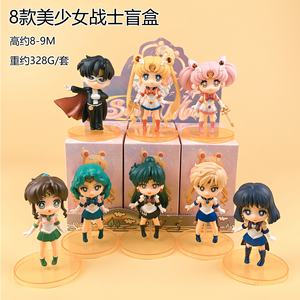 10 Styles Tsukino Usagi Makoto Mini <span class=keywords><strong>Manga</strong></span> Figurine dessin animé marin lune Surprise Anime Figure mystère aveugle boîte jouets - Product Image 6