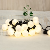 Grande guirlande lumineuse LED étanche extérieure, pendentif boule à énergie solaire, décorations de fête, éclairage d'ambiance en plastique durable