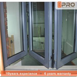 Puerta plegable de aluminio con aislamiento térmico negro de vidrio moderno para villas Diseño plegable con <span class=keywords><strong>bloque</strong></span> <span class=keywords><strong>Cad</strong></span> de elevación de Egipto - Product Image 2