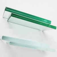 Plaque de verre trempé transparent 4-19 mm pour mur-rideau et cabine de douche