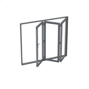 Ventanas correderas de vidrio con aislamiento grande, marco blanco plegable de aluminio, ventanas plegables dorwin - Product Image 2