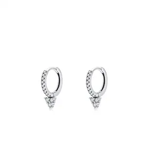 ODM 925 feminist evening handmade chandelier waterdrop earrings crystal chunky original diamond hoop funky earring for girls