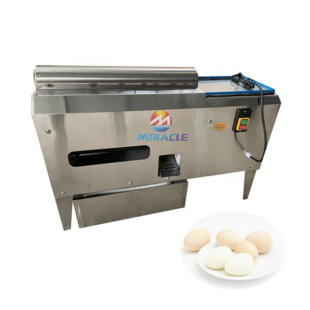 Cooked Chicken Egg Breaker and Sheller Combined Machine/ Commercial Egg Sheller Machine