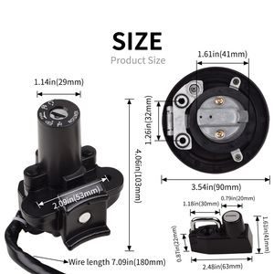 Ignition Switch Lock And Fuel <b>Cap</b> <b>Key</b> Set For Kawasaki KLX250SF KLX250S Dual Sport Motorcycle Replacement Parts - Product Image 4