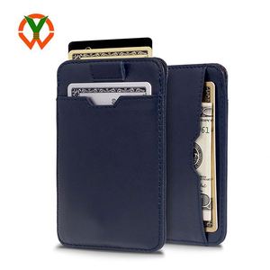 Portefeuille homme en cuir fin et élégant, porte-cartes de crédit ultra fin avec logo personnalisé vintage, fabriqué en usine BSCI. - Product Image 4