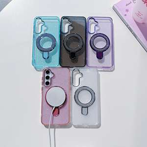 เคสโทรศัพท์มือถือสำหรับ <span class=keywords><strong>Samsung</strong></span> A52/52/52/<span class=keywords><strong>54</strong></span>/55/56ขาตั้งแหวนโลหะแวววาวแวววาวโปร่งใสโลโก้ที่กำหนดเอง - Product Image 6