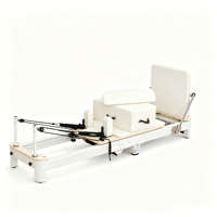 Reformer de Pilates pliable et réglable en aluminium durable, avec revêtement en PU/cuir ultra-fibre, lit de base portable pour la maison et le studio