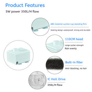 Freesea Bac à douche silencieux DC USB <span class=keywords><strong>Pompe</strong></span> submersible DC5V Chat Pet Machine à boire Humidificateur hydroponique Machine <span class=keywords><strong>Pompe</strong></span> à eau solaire - Product Image 3