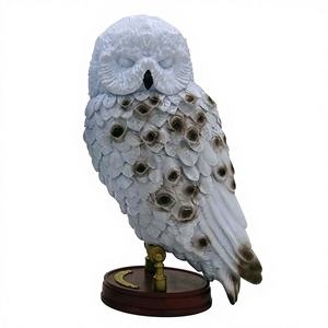 Modèle d'oiseau réaliste Hedwig, hibou magique, 10 cm <span class=keywords><strong>de</strong></span> haut, disponible en trois styles - Product Image 4