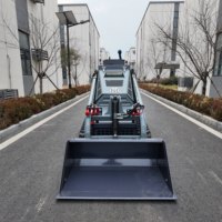 Mini-chargeuse compacte YGZG Chine, à essence, 4x4, garantie 1 an, petit rayon de braquage