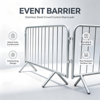 Barrière temporaire pour foule, revêtement poudré, barricade métallique portable pour événements en plein air au Royaume-Uni